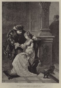 Henry VIII ve Anne Boleyn by George Frederick Folingsby