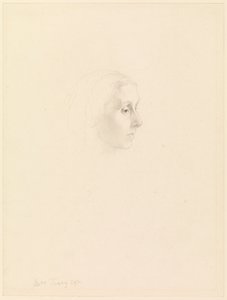 Emily Tennyson Portresi Çalışması, 1862 by George Frederick Watts