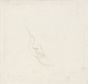 Bir çocuğun başı için çalışma, c.1860 (grafit) by George Frederick Watts
