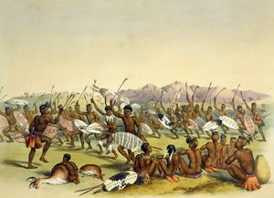 Engooi Dağları yakınında Zulu Av Dansı, 