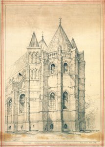 Eskiz, c.1860 (kağıt) by George Gilbert Scott