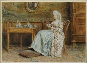 İkindi Çayı, 1876 by George Goodwin Kilburne