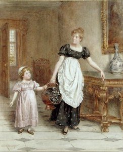 Birçok El Hafif İşler Yapar (kağıt üzerine suluboya) by George Goodwin Kilburne