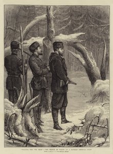 Galler Prensi Ayı'yı Rus İmparatorluk Avında Beklerken by George Goodwin Kilburne