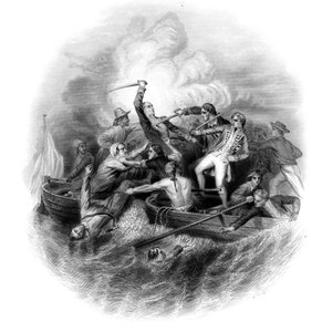 Nelson ve Don Miguel Tyrason arasında savaş gemisi karşılaşması, 1797. by George Greatbatch