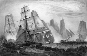 Kaptan Charles Napier'in gözüpek davranışı, 15 Nisan 1809 c1857. by George Greatbatch