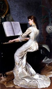 Sözsüz Şarkı, Piyano Çalar, 1880 by George Hamilton Barrable