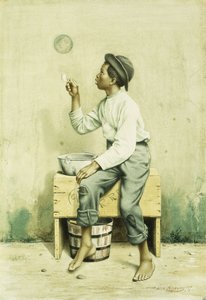 Siyah Çocuk Baloncuk Üfleme, 1887