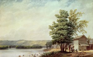 Cirro Cumulus - Tütün Tarlasındaki Evler, Virginia, c.1830-40 (kağıt üzerine suluboya)