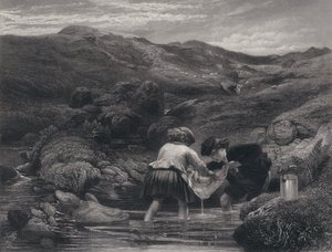 Robert Burns tarafından Auld Lang Syne için illüstrasyon (gravür) by George Harvey