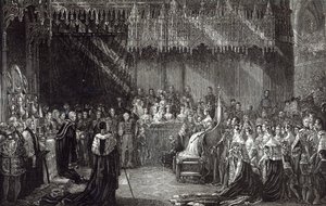 Kraliçenin taç giyme töreni by George Hayter