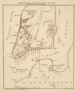 Yapılan [sic] ve bataklık alanını gösteren New York şehrinin planı, 1856 (kağıt üzerine siyah mürekkep)