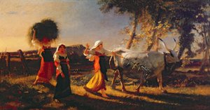 Bir Öküz Sürüş Campagna İtalyan Köylü Kadınlar