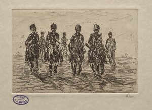 Süvari Sahnesi. by George Hendrik Breitner