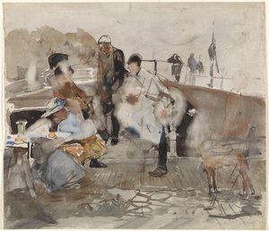 Bir teknede şirket by George Hendrik Breitner