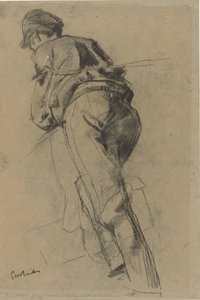İleri yürüyüş, adam çekerek by George Hendrik Breitner