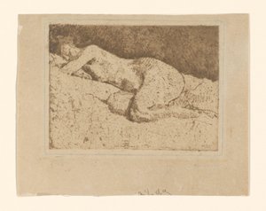 uzanmış kadın çıplak by George Hendrik Breitner