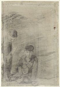oynayan iki erkek by George Hendrik Breitner