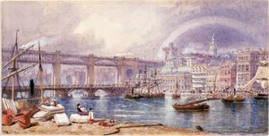Newcastle upon Tyne manzarası (gövde rengi) by George Henry Andrews