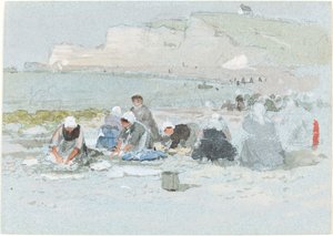 Etretat Sahilinde Çamaşırcı Kadınlar by George Henry Boughton