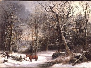Kışın oduncu by George Henry Durrie
