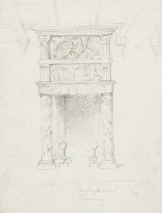 Shakespeares Chimney, 1866 (graphite on cream wove paper)