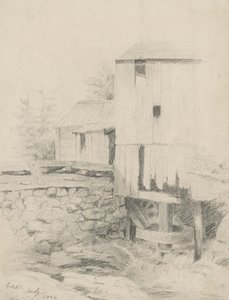 The Old Mill, 1846 (graphite on buff wove paper)