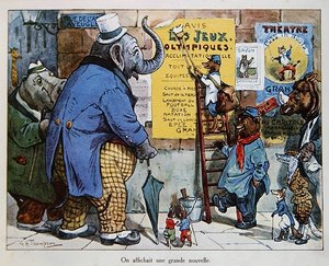 Hayvanların Olimpiyat Oyunları, c.1910 (renkli taş)