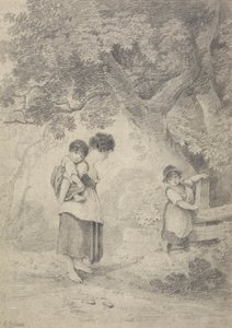 Bir Stile'da İki Çocuklu Bir Kızın İncelenmesi by George Holmes