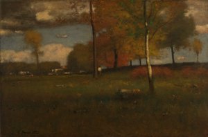 Köy yakınlarında, Ekim by George Inness