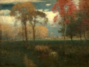 güneşli sonbahar günü by George Inness