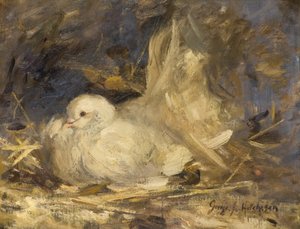 düşünceli güvercin by George Jackson Hutchison