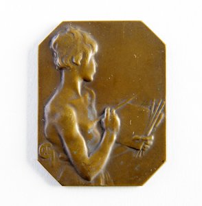 Sekizgen plak (bronz) by George James Frampton
