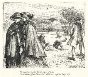Issız Köy için İllüstrasyon (gravür) by George John Pinwell