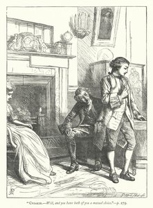 İyi huylu bir adam için illüstrasyon (gravür) by George John Pinwell