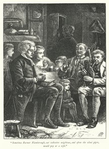 Wakefield Papazı için çizim (gravür) by George John Pinwell