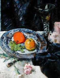 Meyveli Natürmort (tuval üzerine yağlı boya) by George Leslie Hunter