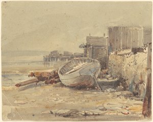 karaya oturmuş gemi by George Loring Brown