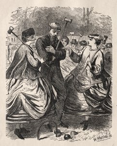 Kroket Partimiz, 1864. by George Louis Palmella Busson Du Maurier