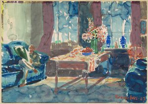 Otoportre: New York Dairemin İç Mekanı by George Luks