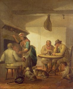 Bir Inn Fire Tarafından Ülke Halkı, 1796 by George Morland