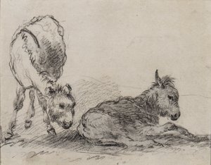 Eşek tayları (kağıt üzerinde kömür) by George Morland