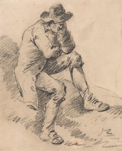 bir bankta oturan adam by George Morland