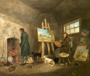 Stüdyosunda Sanatçı ve Adamı Gibbs, 1802