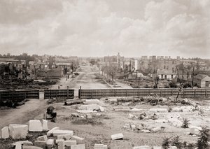 1865 yangınından sonra Columbia, Güney Karolina, ABD (s/b fotoğraf)