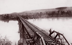 Tennessee Nehri, Bridgeport, yaklaşık. 1864. by George N. Barnard