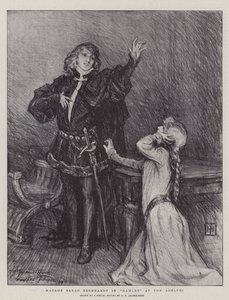 Madam Sarah Bernhardt, Adelphi'deki Hamlet'te by George Percy Jacomb Hood