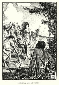 Odyssey: Nausicaa ve Odysseus (gravür)