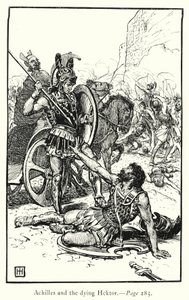 İlyada: Akhilleus ve ölmekte olan Hektor (gravür)