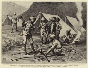 Buner Expedition ile teslim olan silahların parçalanması by George Percy Jacomb Hood